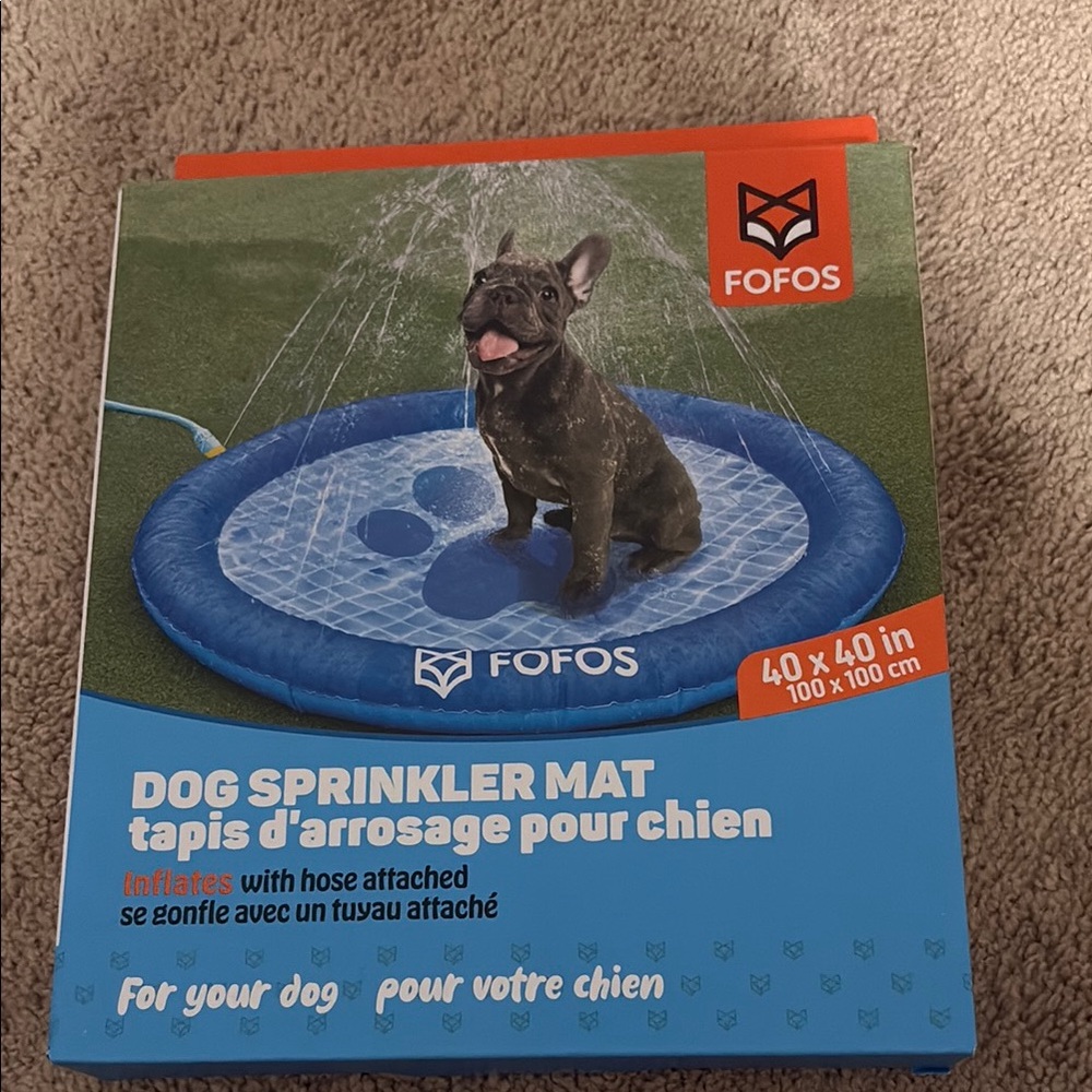 Blue Dog Toy Sprinkler Mat
